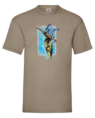 FRUIT OF THE LOOM T-shirt με στάμπα K1522 ΧΑΚΙ